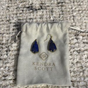 Kendra Scott Lapis‎ Blue and Gold Earrings